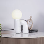 Load image into Gallery viewer, White Caterpillar Table Lamp