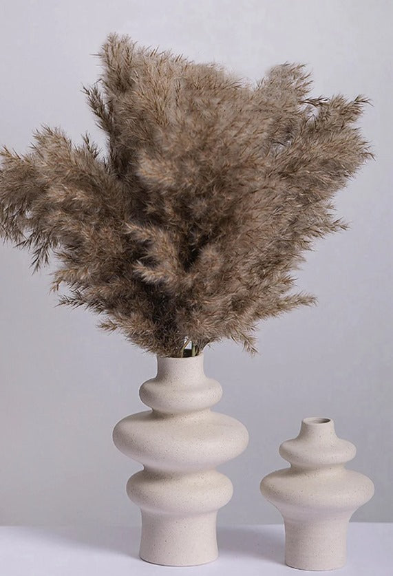 Nordic Beige Ceramic Dried Flower Vase - CHAL