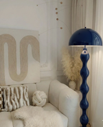 Load image into Gallery viewer, Blue Curly Floor Lamp