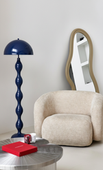 Load image into Gallery viewer, Blue Curly Floor Lamp