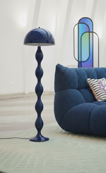 Load image into Gallery viewer, Blue Curly Floor Lamp