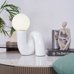 Load image into Gallery viewer, White Caterpillar Table Lamp