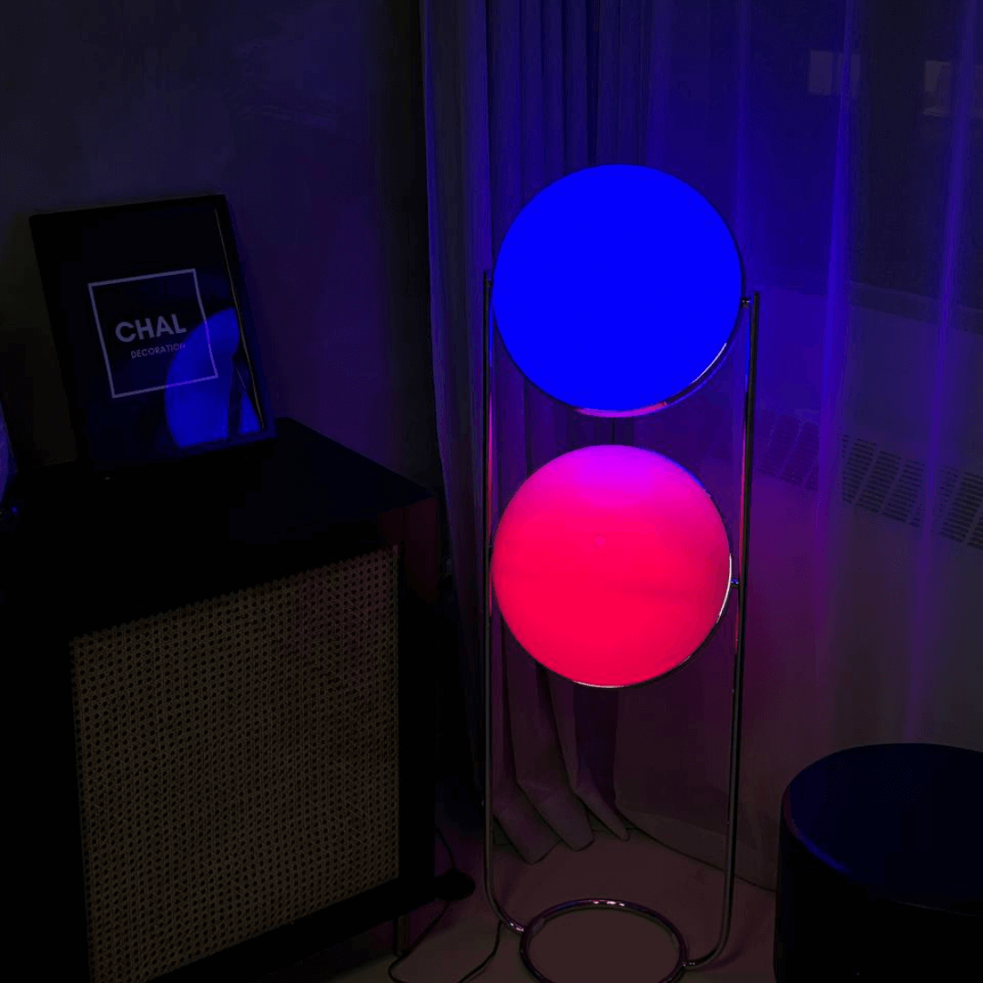 Gemini Dual Sphere Floor Lamp - CHAL