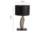 Load image into Gallery viewer, Cayo Table Lamp – Gold Feather &amp; Black Marble, Luxurious Elegance | Chal Decoration

This highlights the lamp’s intricate details, premium materials, and warm, sophisticated ambiance, making it ideal for luxury settings.
