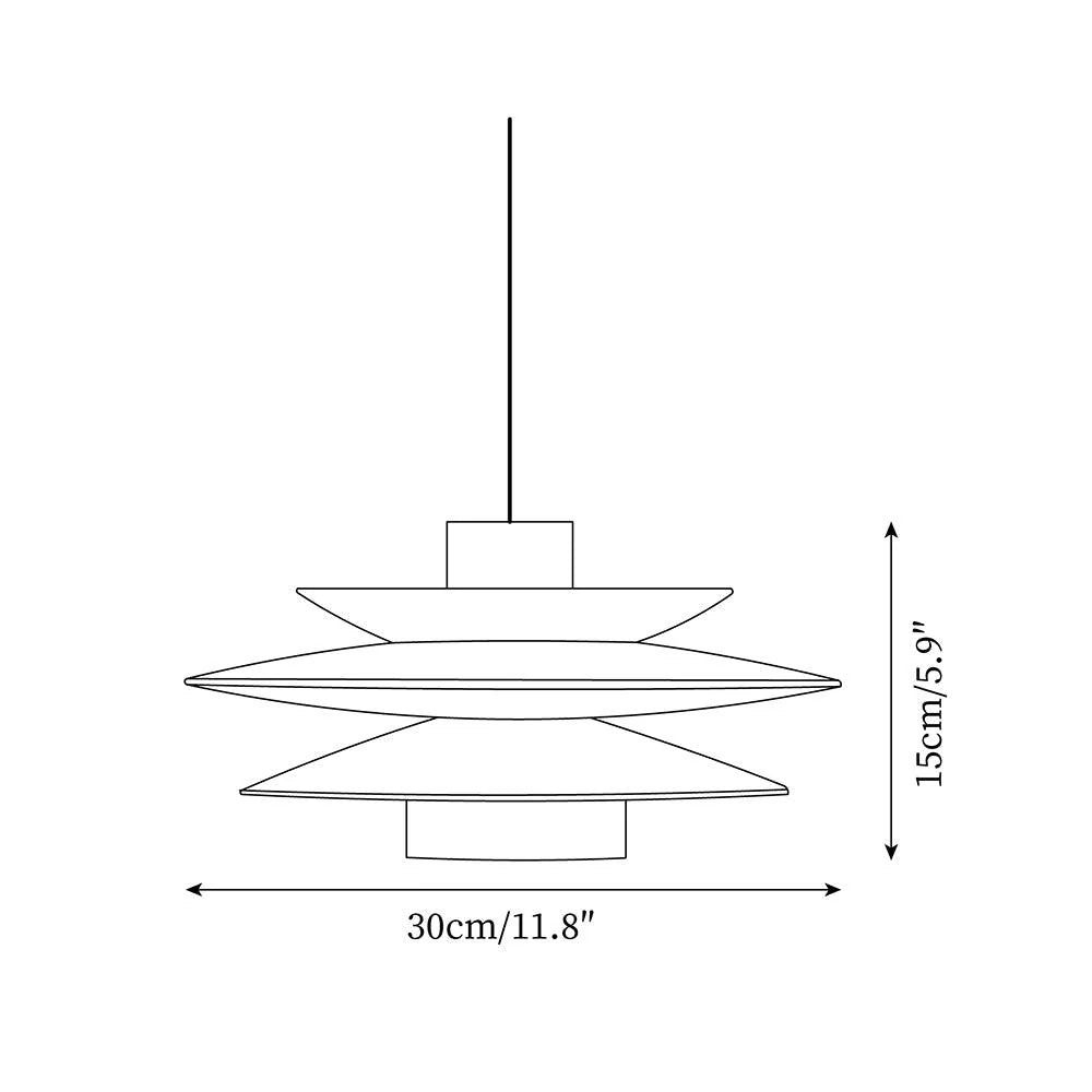 Cylindrical Pendant Light dimensions