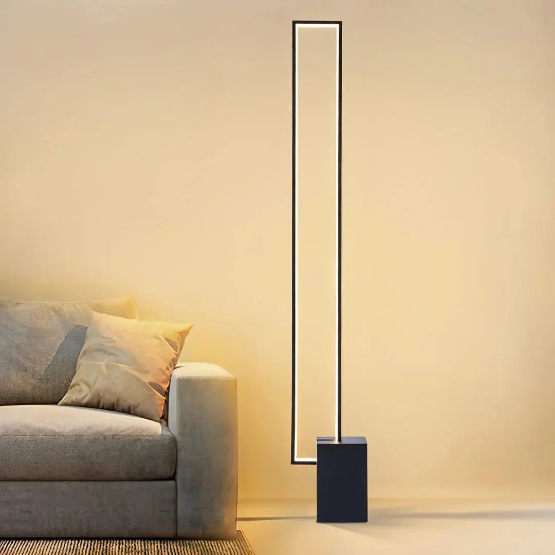 This highlights the lamp’s clean, modern aesthetic and versatile functionality, emphasizing its minimalist appeal.