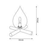 Load image into Gallery viewer, FIREBEAM TABLE LAMP dimensions
