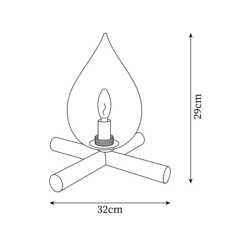 FIREBEAM TABLE LAMP dimensions