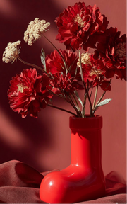 Red Vase Shoes Galoshes