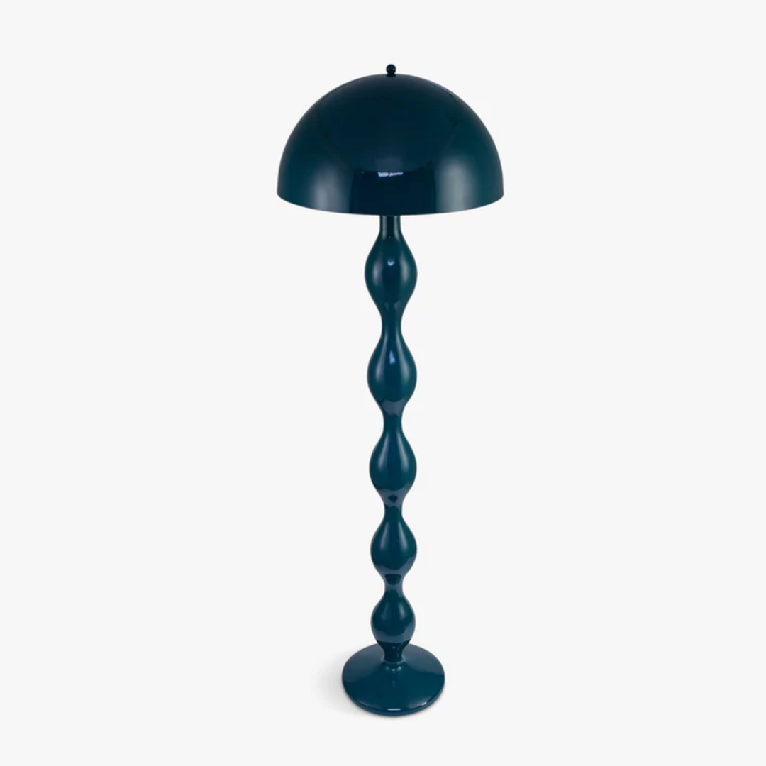 Blue Curly Floor Lamp