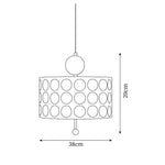 Load image into Gallery viewer, Metal Lattice Pendant Lamp dimensions
