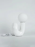 Load image into Gallery viewer, White Caterpillar Table Lamp