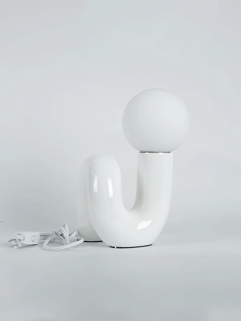 White Caterpillar Table Lamp