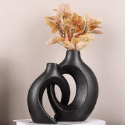 OVAL HOLLOW CERAMIC VASE