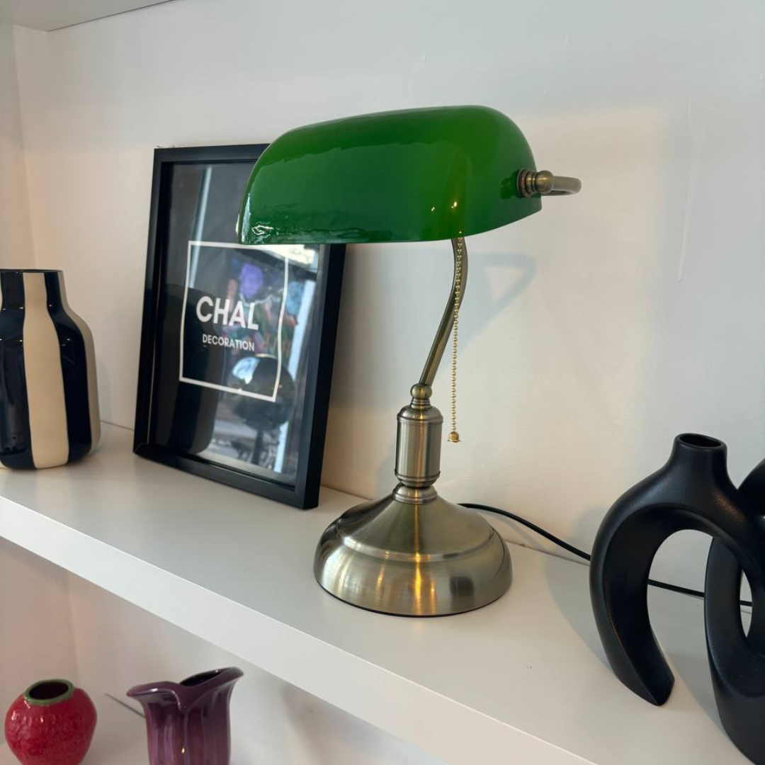 Cordless Retro Bankers Lamp CHAL