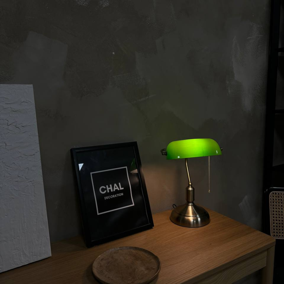 Cordless Retro Bankers Lamp CHAL
