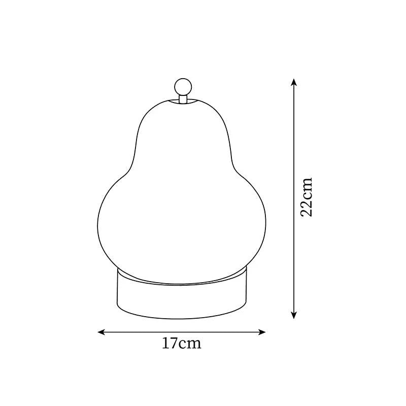 Pear Table lamp dimensions