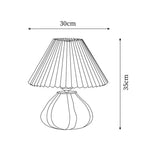 Load image into Gallery viewer, Pleated Cavolo Table Lamp dimensions
