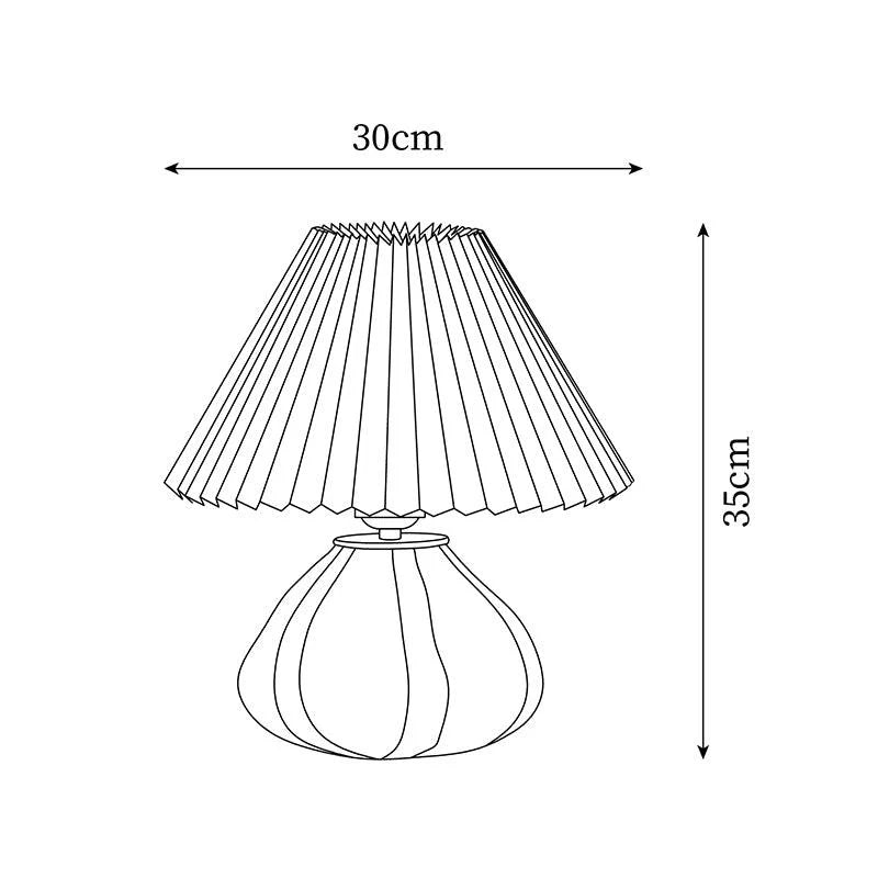 Pleated Cavolo Table Lamp dimensions