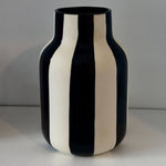 Load image into Gallery viewer, Black And White Striped Vase
