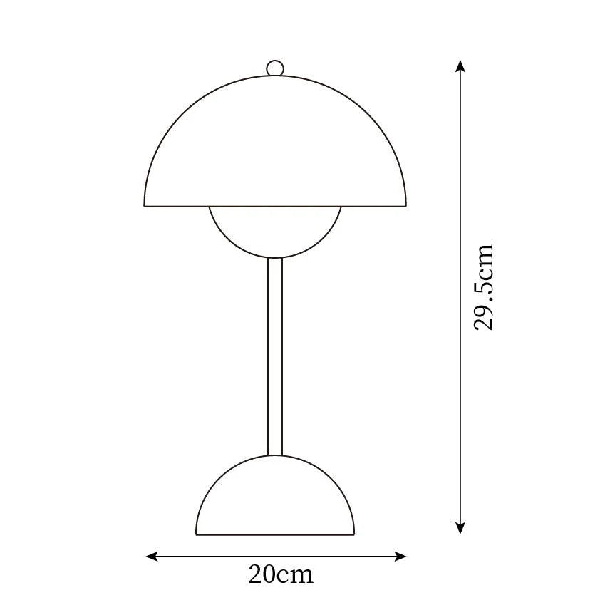 Rechargeable LED small desk lamp Dimensions