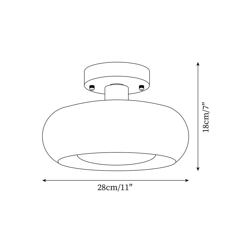 Sanna cylinder Ceiling Light dimensions