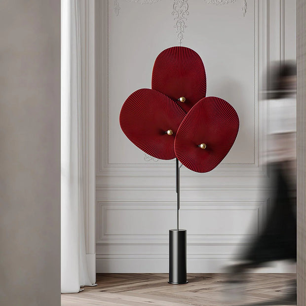 TRIPLE FLORAL FLOOR LAMP