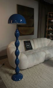 Blue Curly Floor Lamp