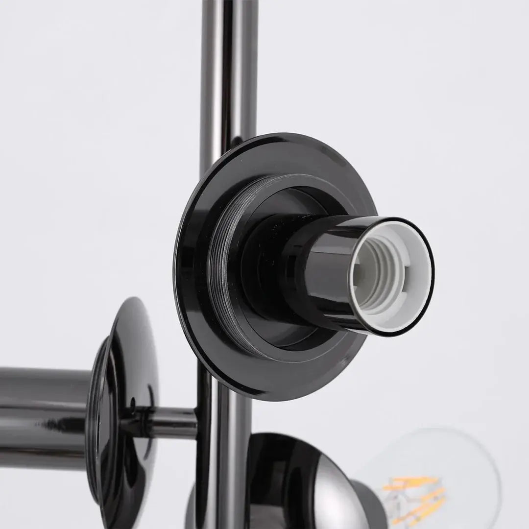 This highlights the lamp’s unique blown glass construction and its modern, optical effect, emphasizing its artistic and sophisticated appeal.