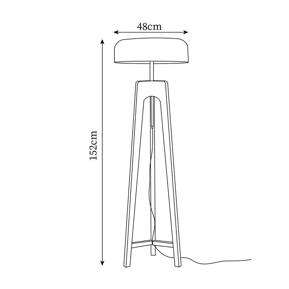 Towa Wood Floor Lamp dimensions