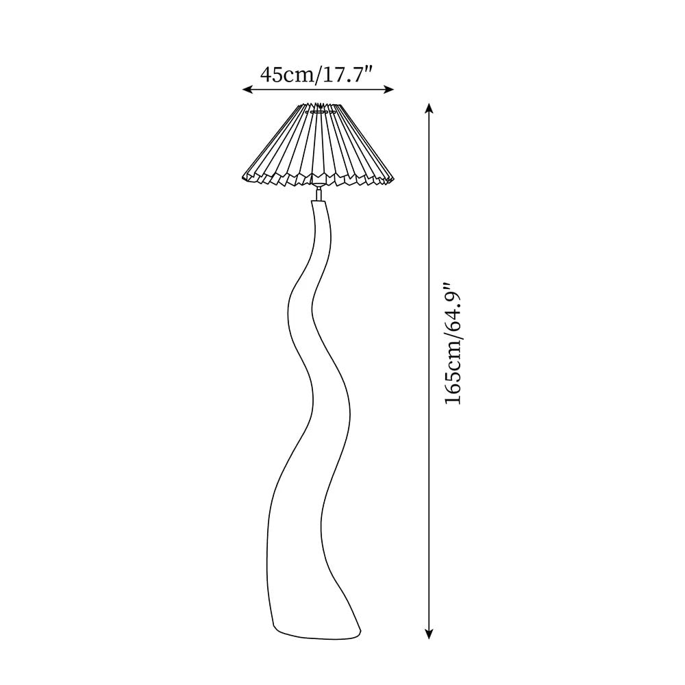 Wavy Floor Lamp dimensions