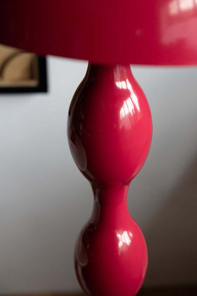 Red Curly Floor Lamp