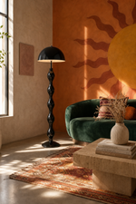 Load image into Gallery viewer, Black Curly Floor Lamp