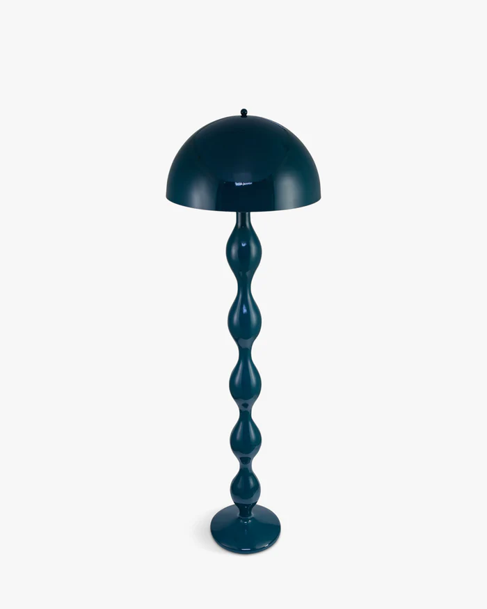 Blue Curly Floor Lamp