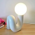 Load image into Gallery viewer, White Caterpillar Table Lamp