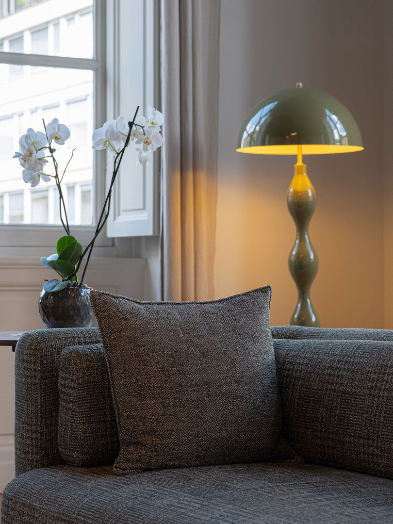 Green Curly Floor Lamp