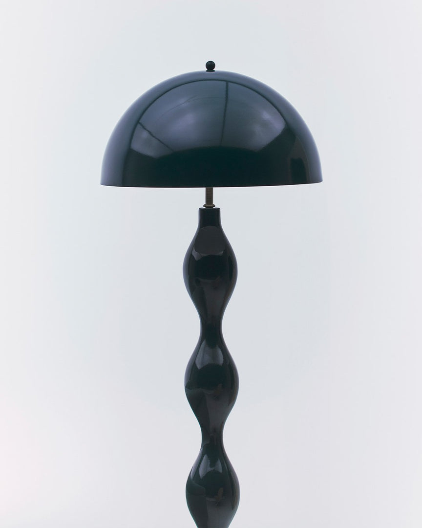 Blue Curly Floor Lamp