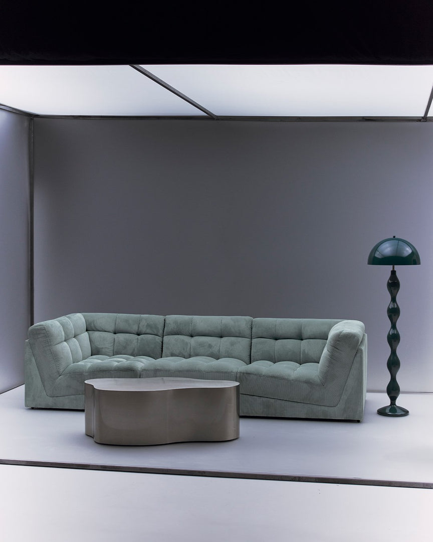 Blue Curly Floor Lamp