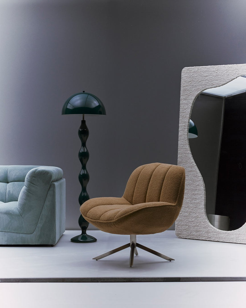 Blue Curly Floor Lamp