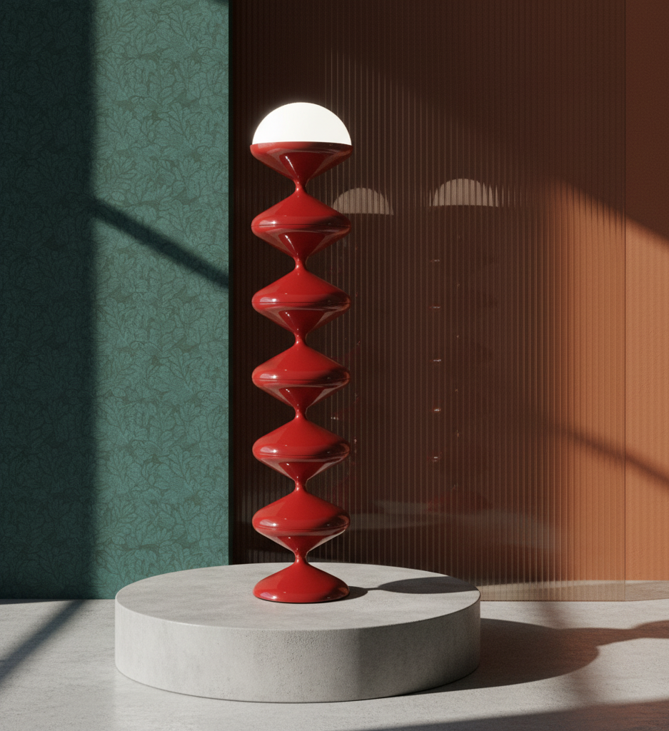 Red Gourd Floor Lamp