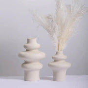 Nordic Beige Ceramic Dried Flower Vase - CHAL